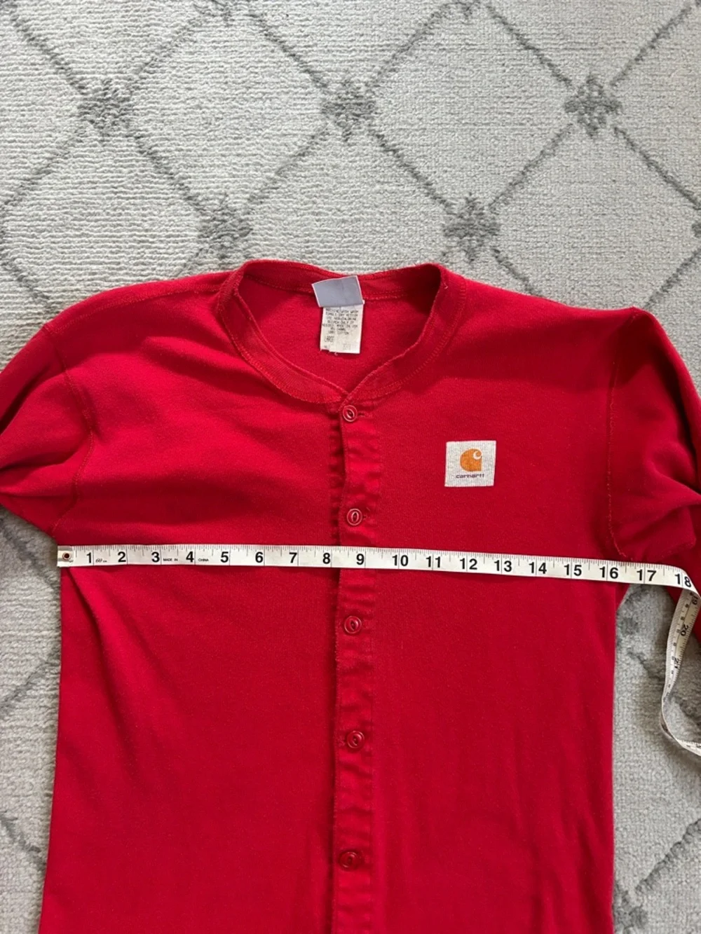 Carhartt Vintage Red Men's Button Front Union Suit Long John